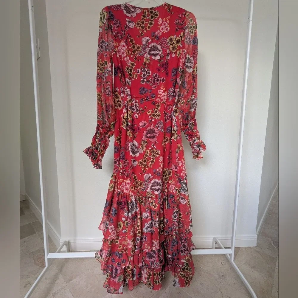 Alexis Solace Dress Eden Floral Red XS